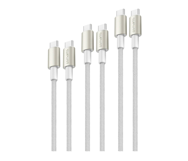 4smarts USB-C to USB-C Cable PremiumCord 60W Set of 3 0.5M+1.5M+3M 540621 - 1344186 - zdjęcie